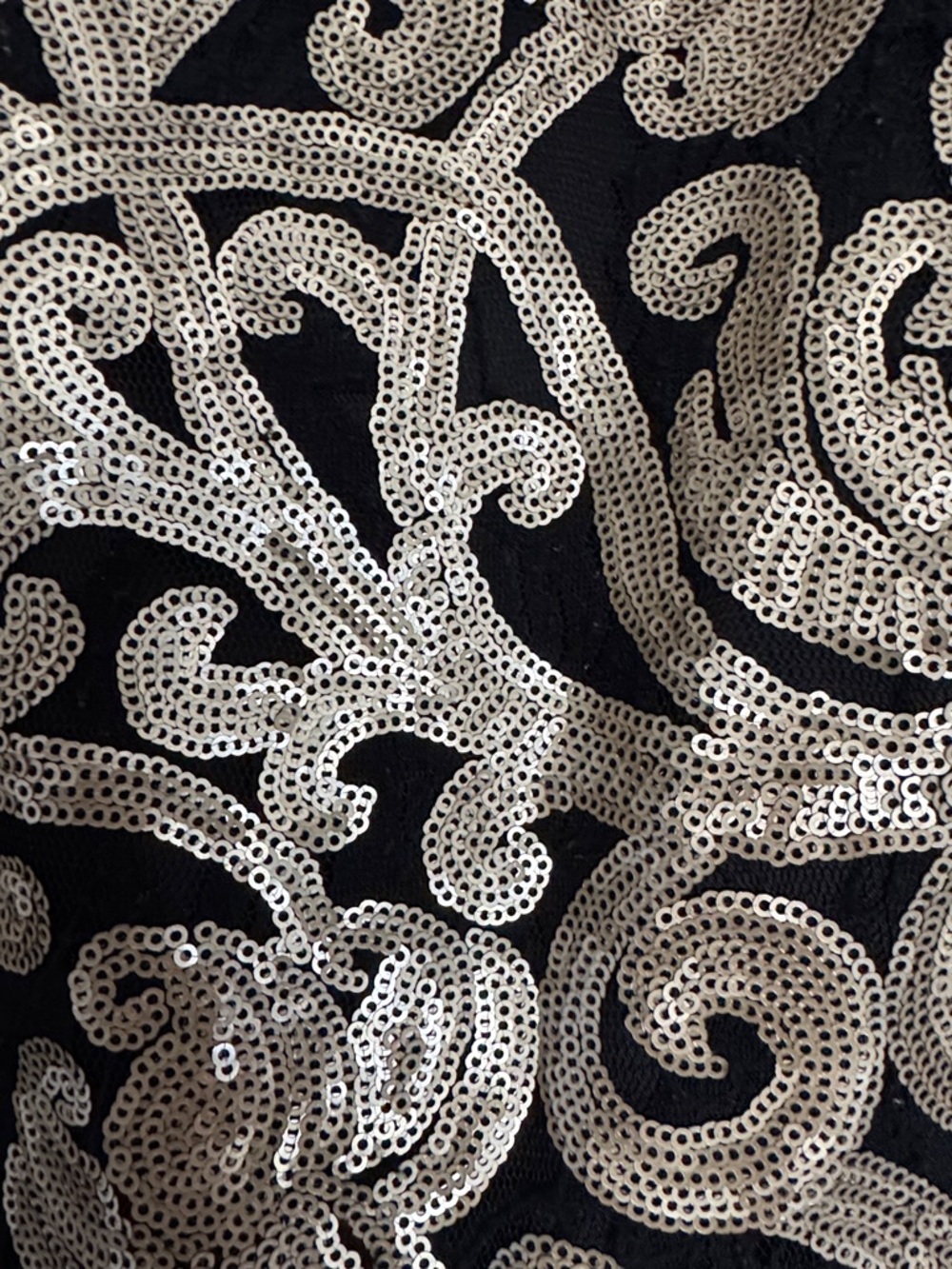 Black and Gold Sequin Evening Gown - Picture 3 of 5